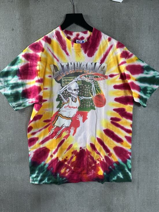 Liquid Blue Other - VINTAGE 1992 GRATEFUL DEAD LITHUANIA BASKETBALL SHIRT LIQUID BLUE LARGE VTG